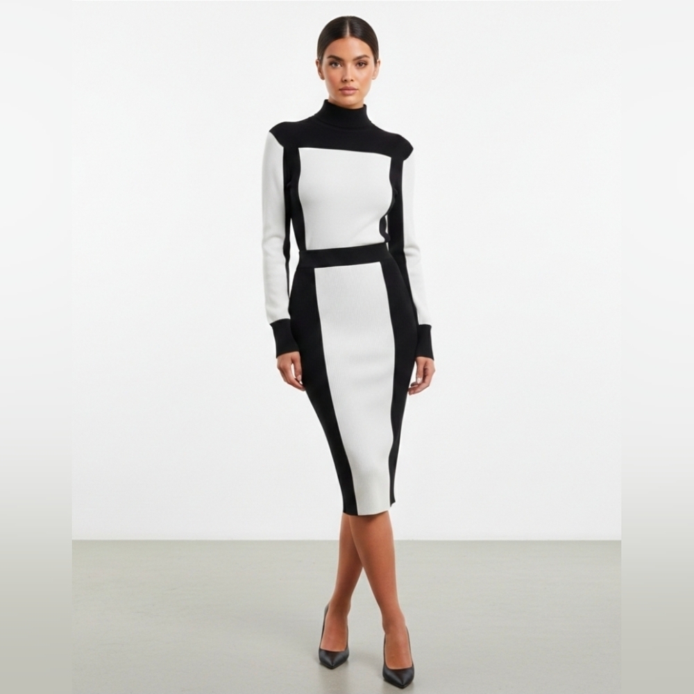 Set Balmain H&M knitted top and skirt set 6